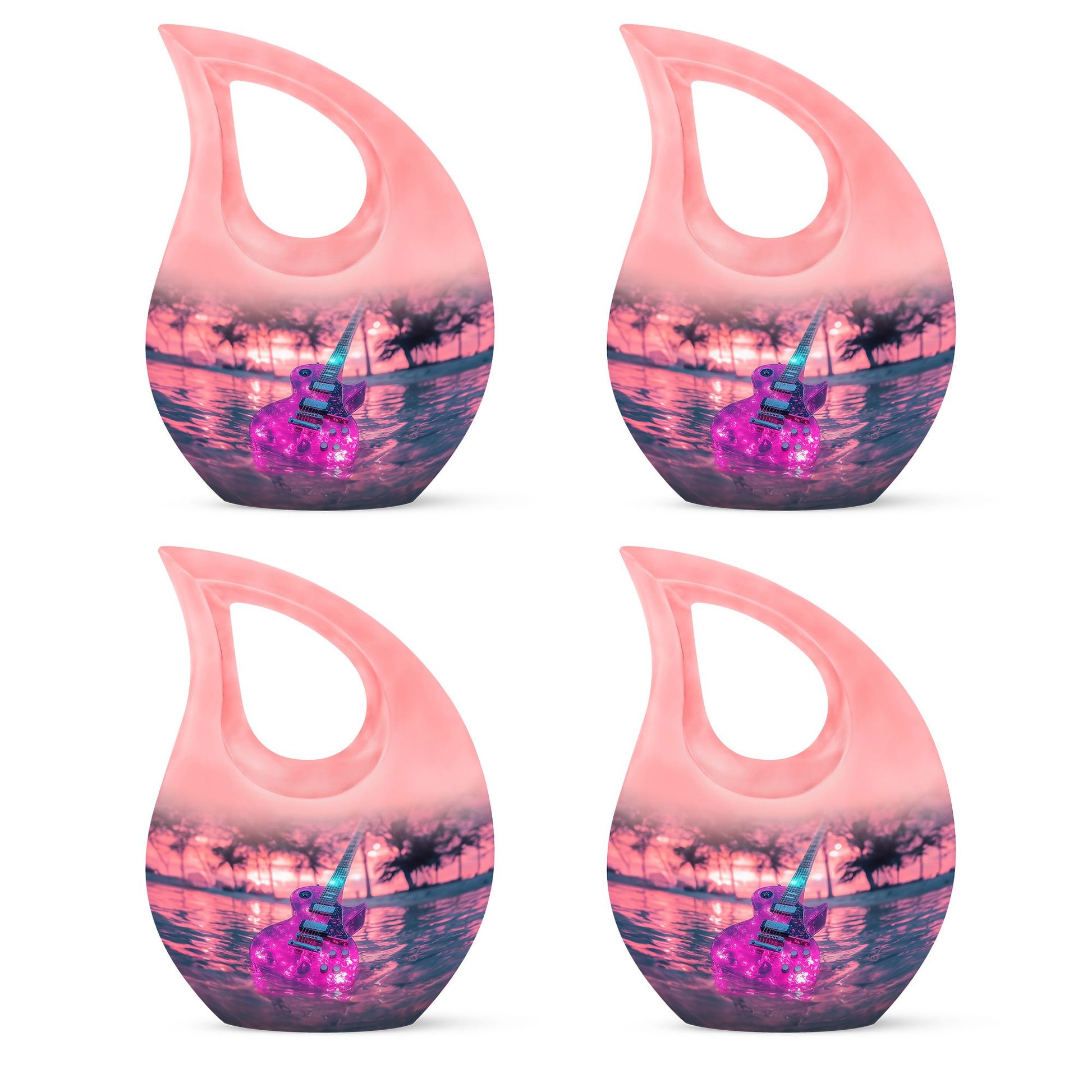 Guitar Theme 3 Inch Keepsake Pack of 4