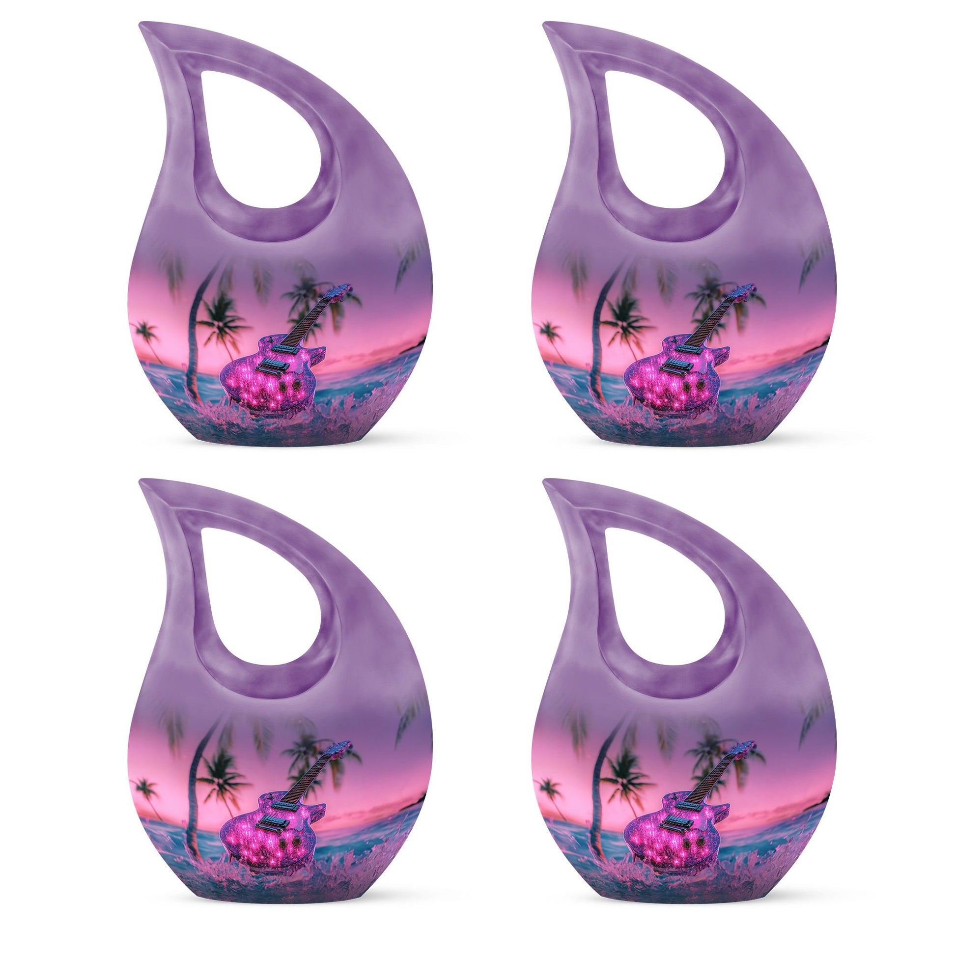 Guitar Theme 3 Inch Keepsake Pack of 4
