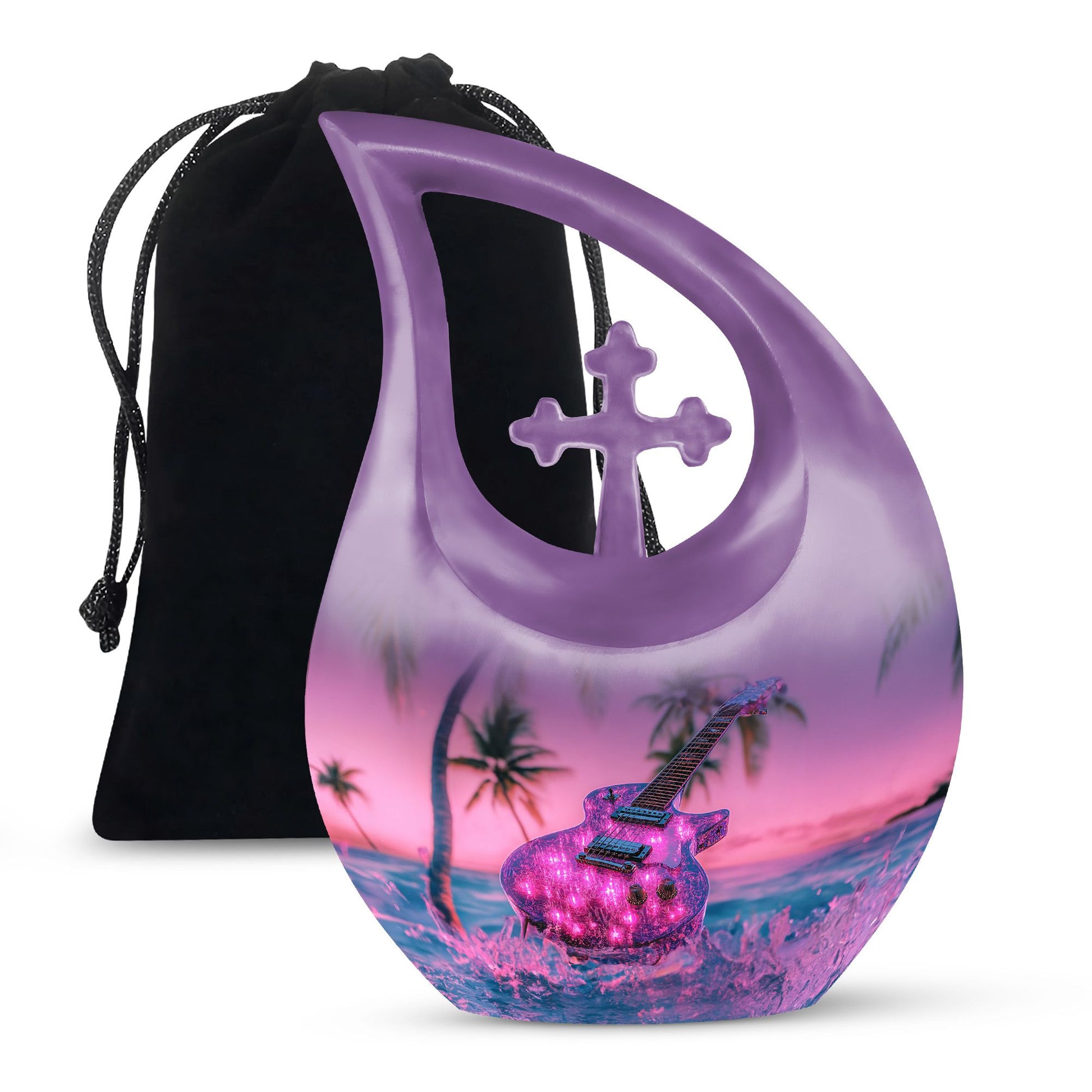 Guitar Theme Large Urn 10 Inch