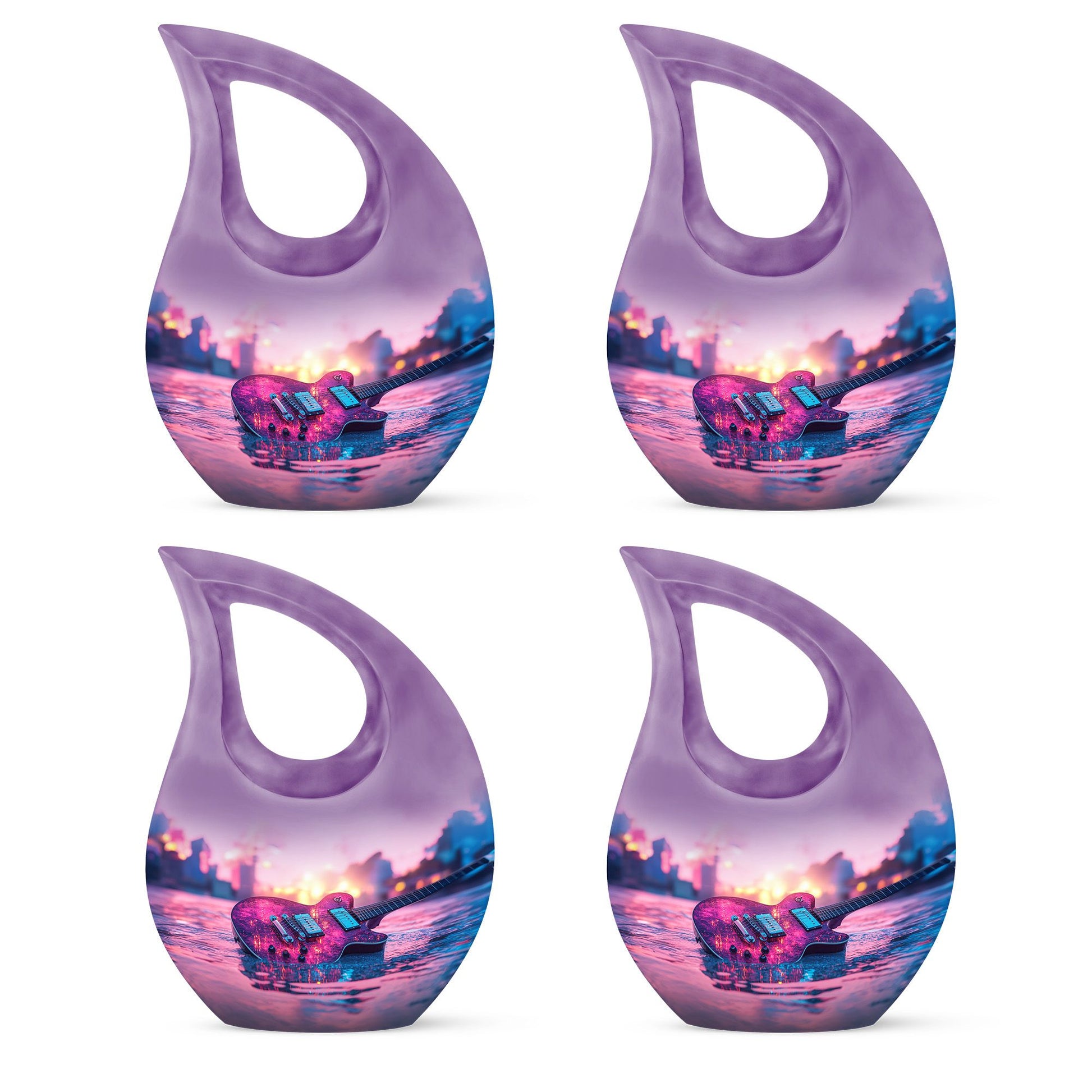 Guitar Theme 3 Inch Keepsake Pack of 4