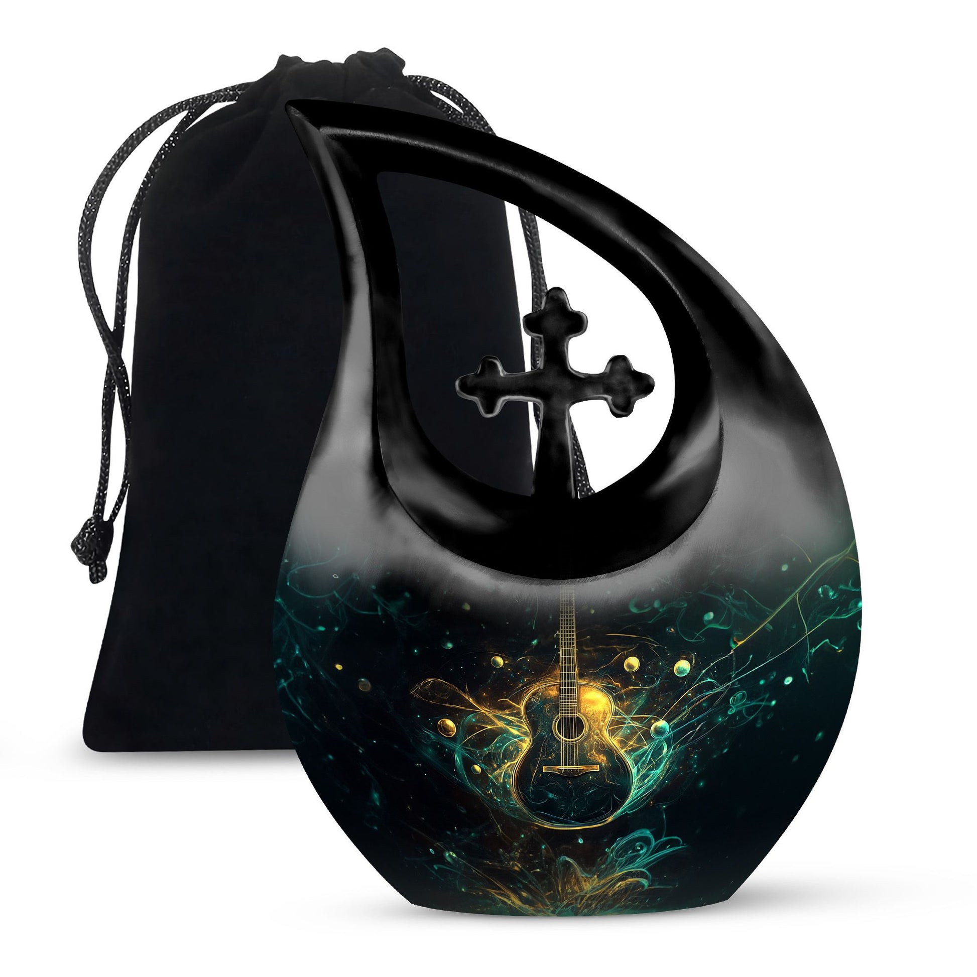 Guitar Theme Large Urn 10 Inch