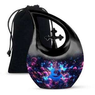 Guitar Theme Large Urn 10 Inch