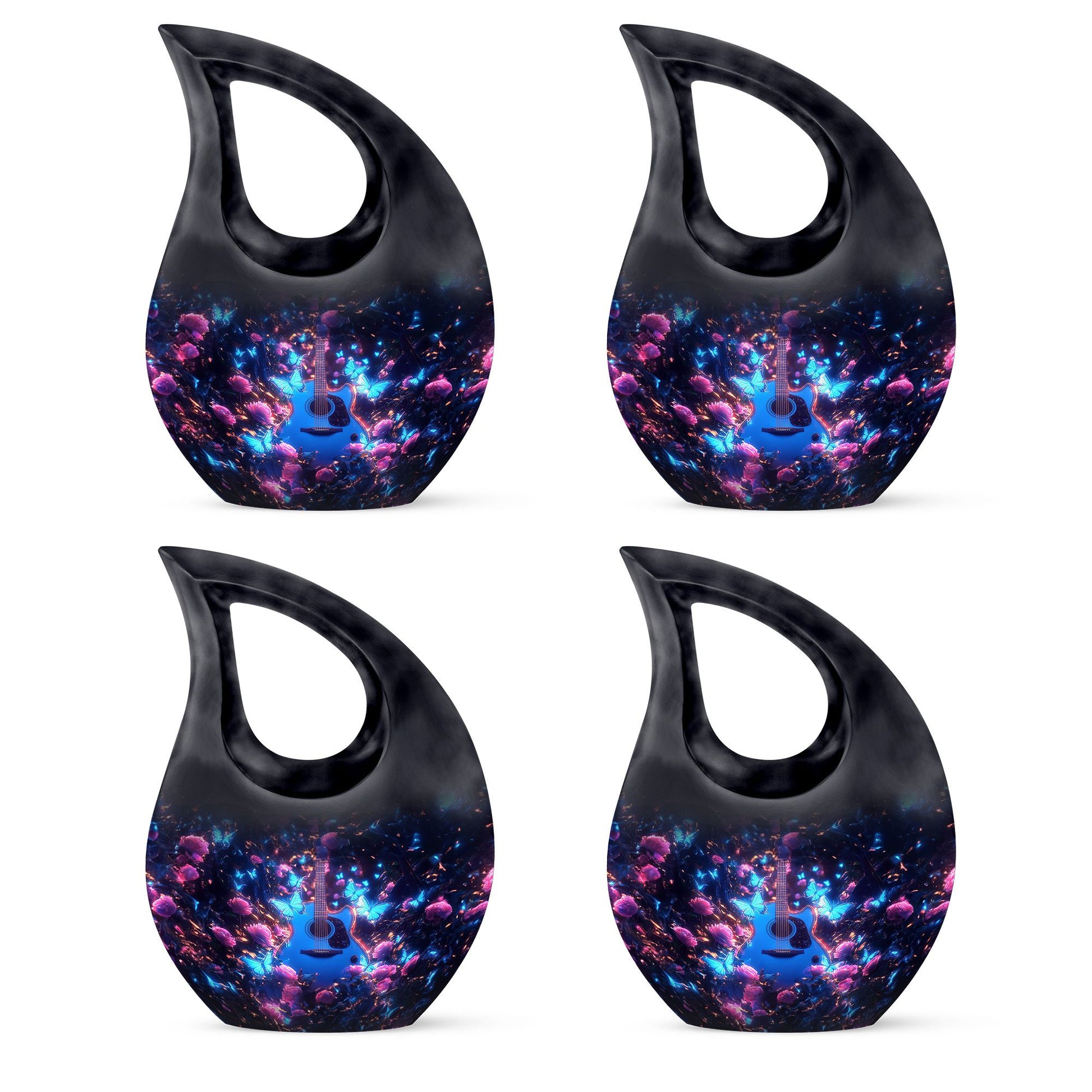 Guitar Theme 3 Inch Keepsake Pack of 4