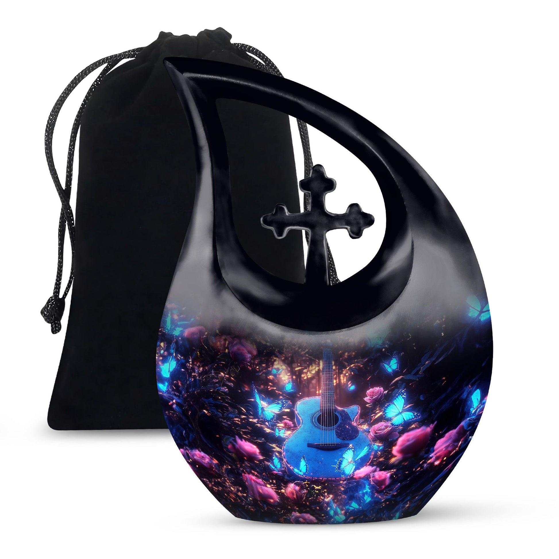 Guitar Theme Large Urn 10 Inch