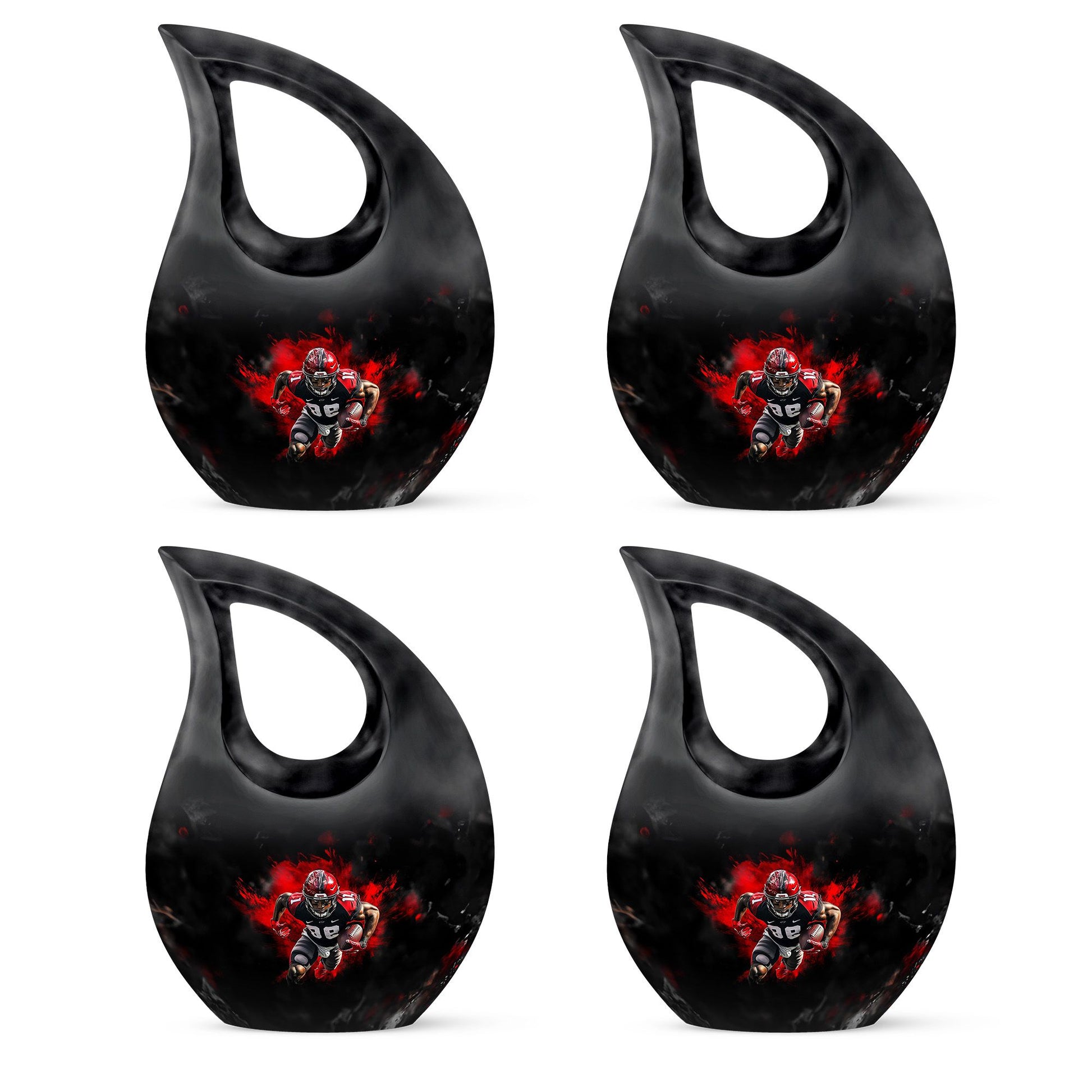 Football Theme 3 Inch Keepsake Pack of 4