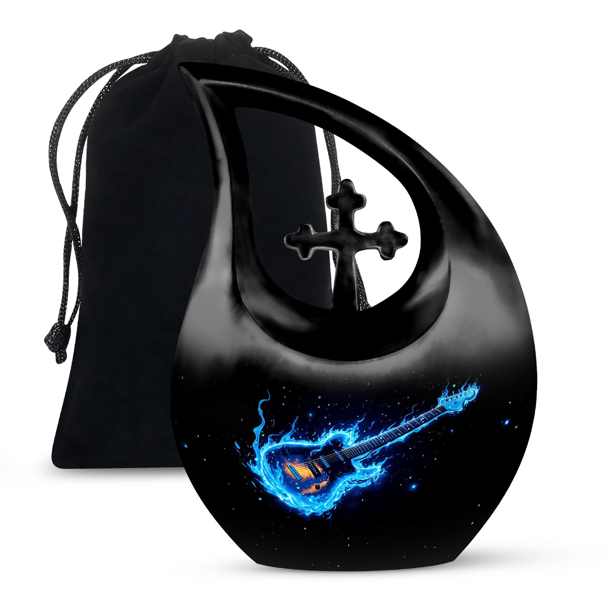 Guitar Theme Large Urn 10 Inch