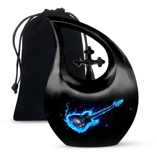 Guitar Theme Large Urn 10 Inch