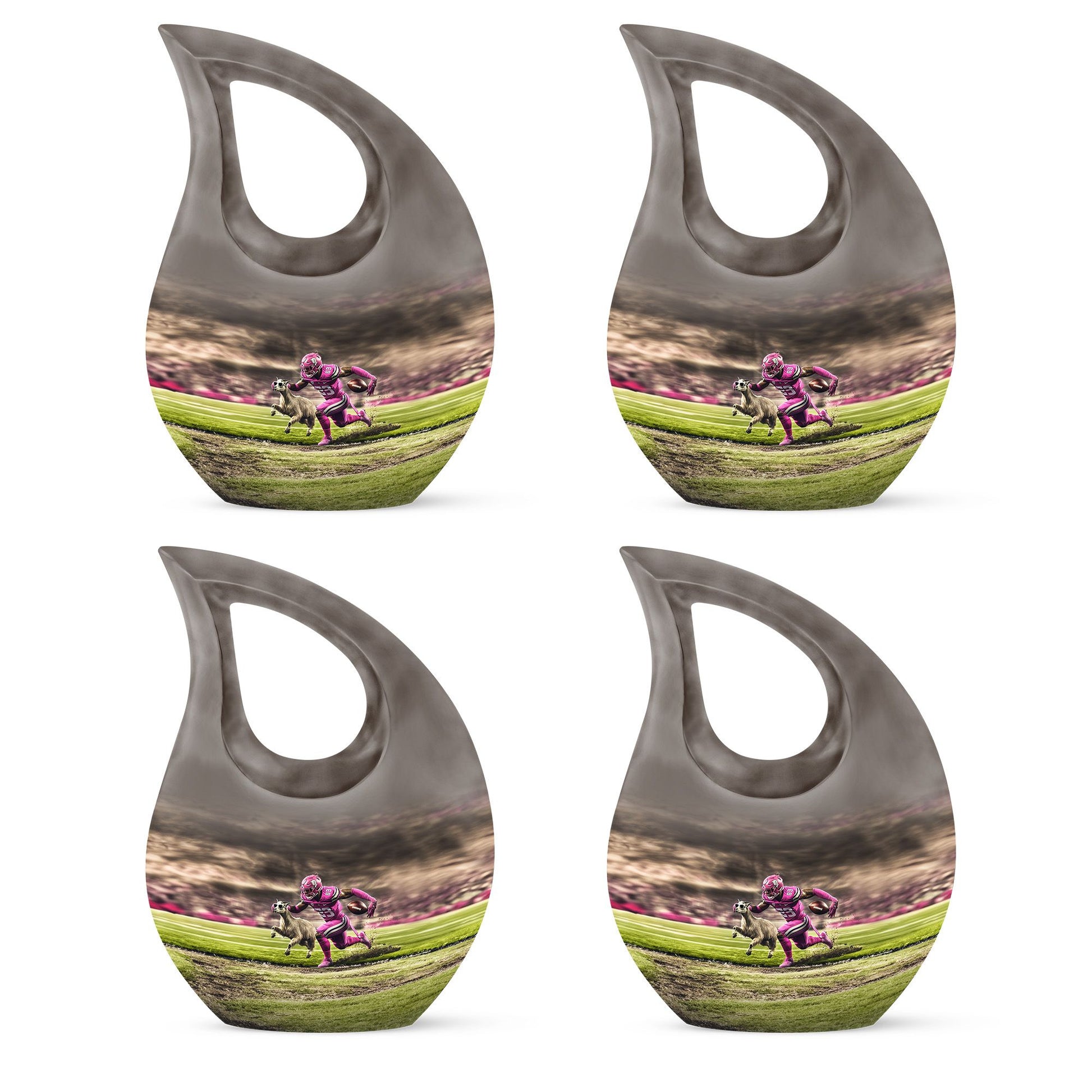 Football Theme 3 Inch Keepsake Pack of 4