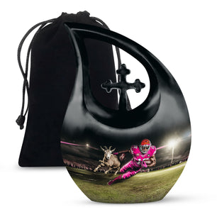 Football Theme Large Urn 10 Inch