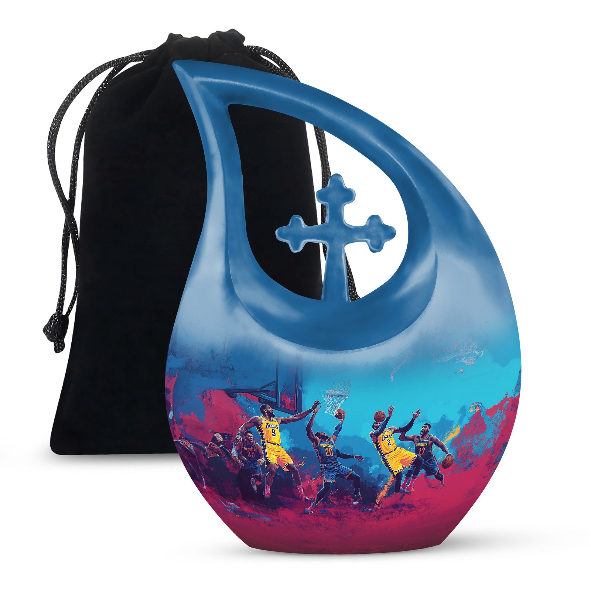 Football Theme Large Urn 10 Inch