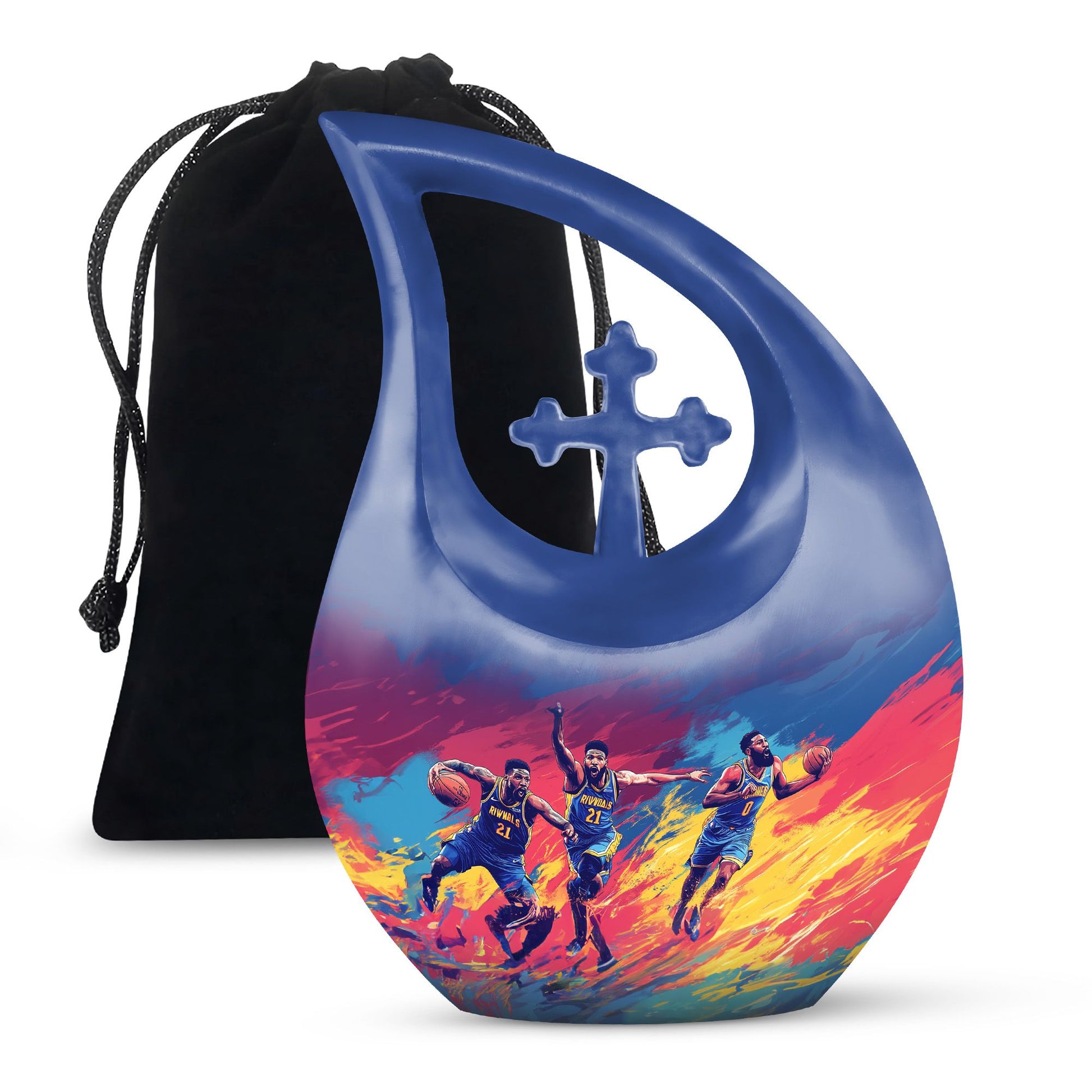 Football Theme Large Urn 10 Inch