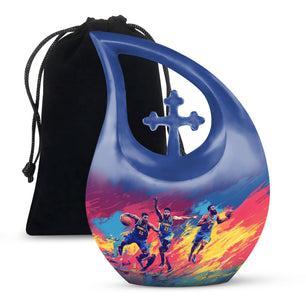 Football Theme Large Urn 10 Inch