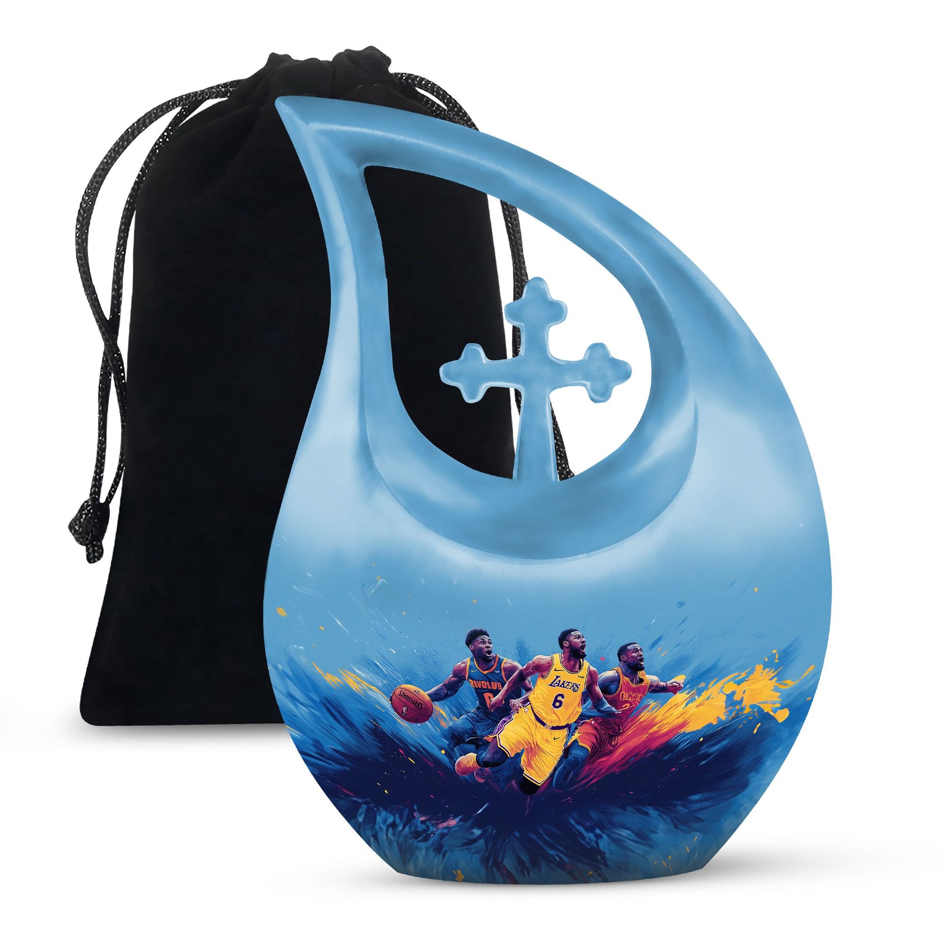 Football Theme Large Urn 10 Inch