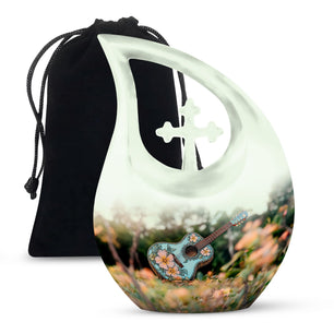 Guitar Theme Large Urn 10 Inch
