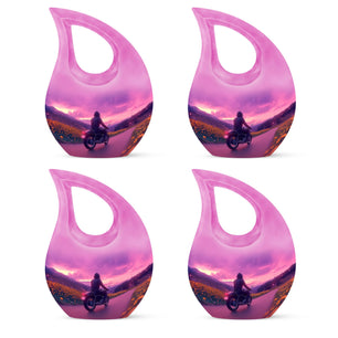 Motorbike Riders Theme 3 Inch Keepsake Pack of 4