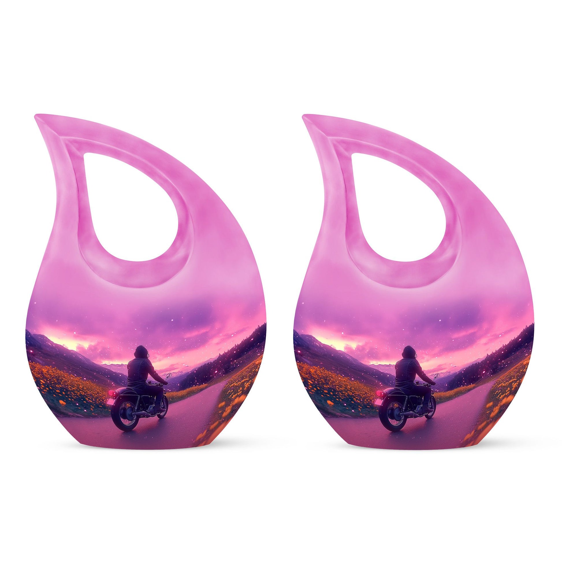 Motorbike Riders Theme 3 Inch Keepsake Pack of 2