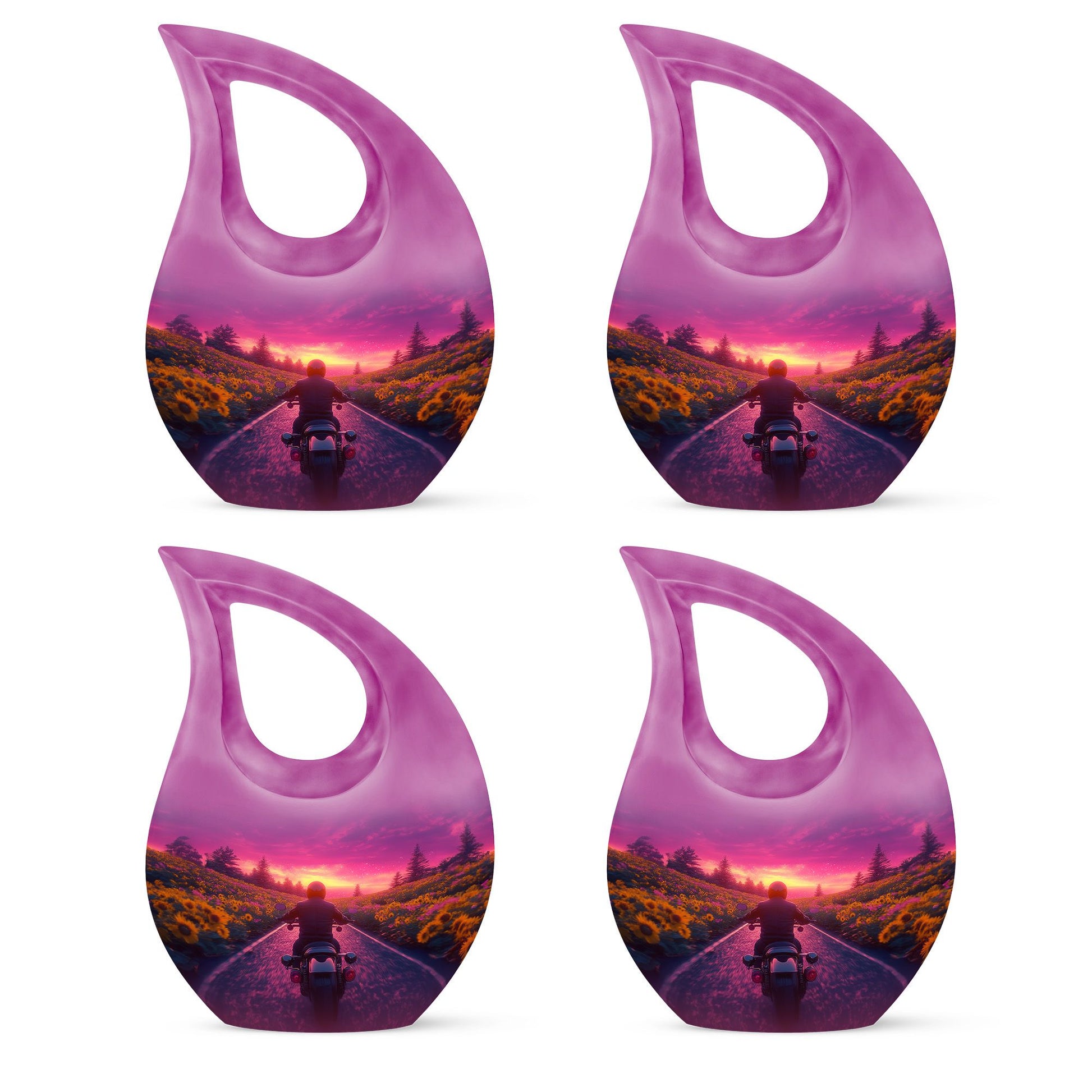 Motorbike Riders Theme 3 Inch Keepsake Pack of 4