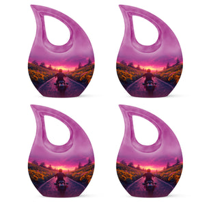 Motorbike Riders Theme 3 Inch Keepsake Pack of 4