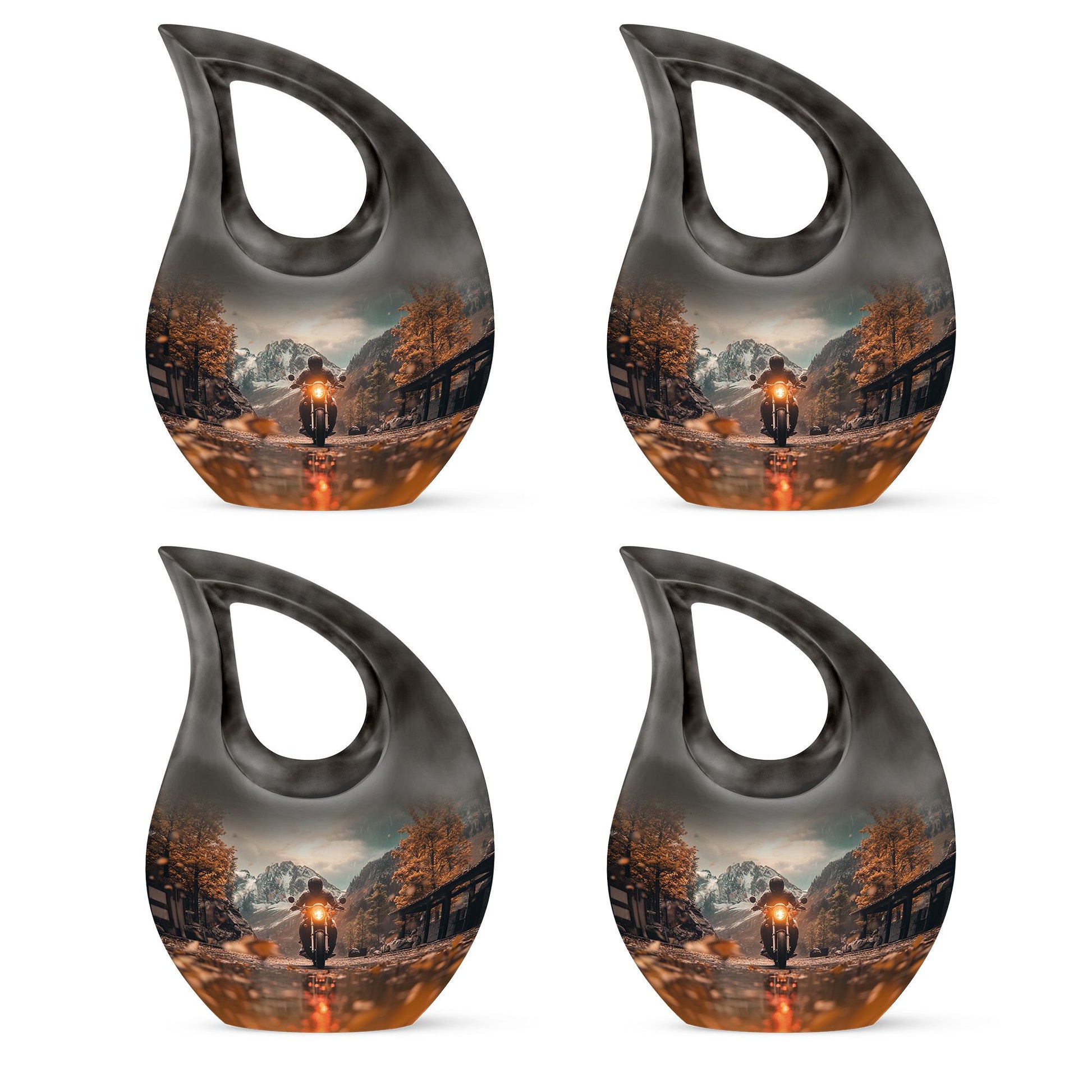 Motorbike Riders Theme 3 Inch Keepsake Pack of 4