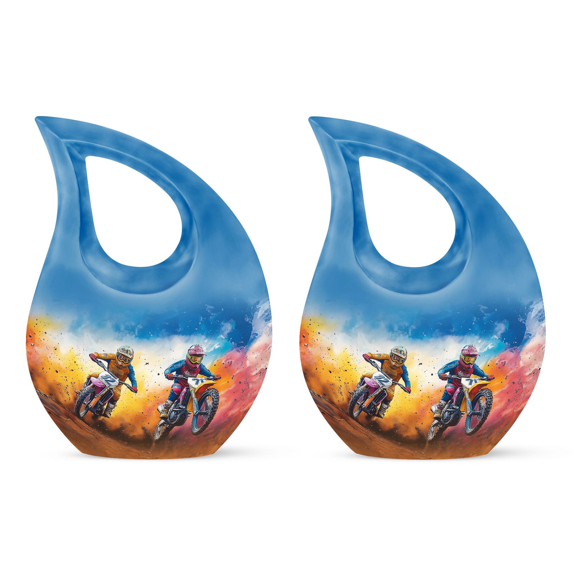 Motorbike Race Theme 3 Inch Keepsake Pack of 2