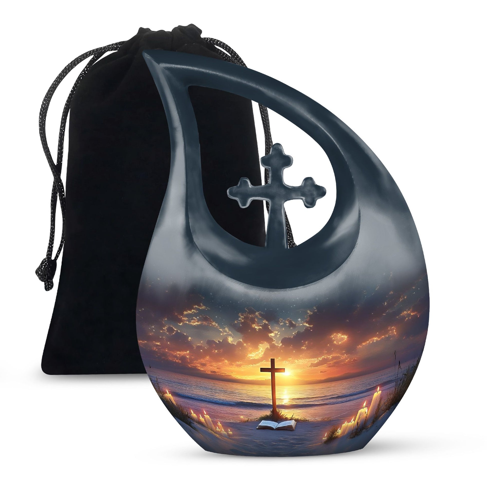 Cross Theme Large Urn 10 Inch