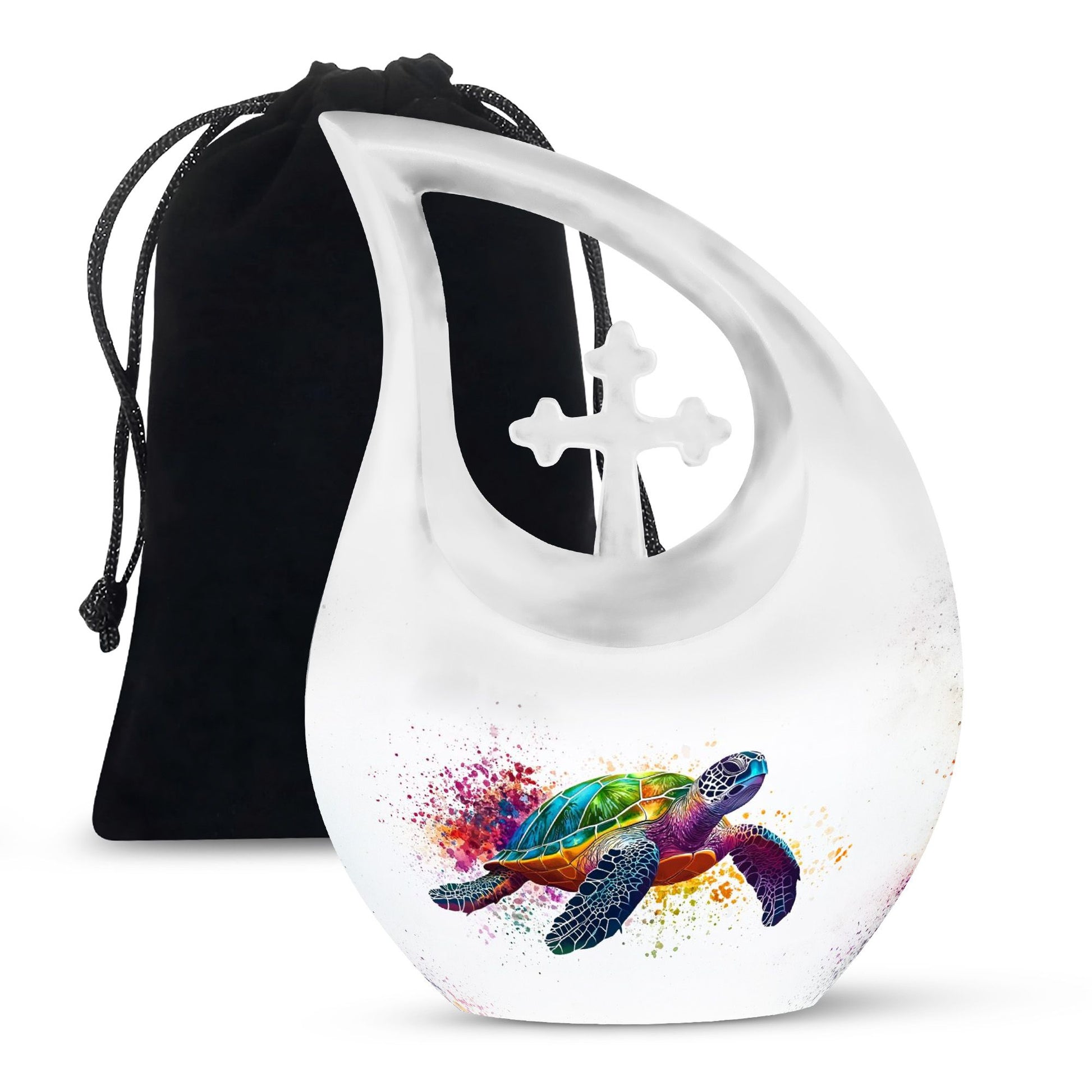 Tortoise Theme Large Urn 10 Inch