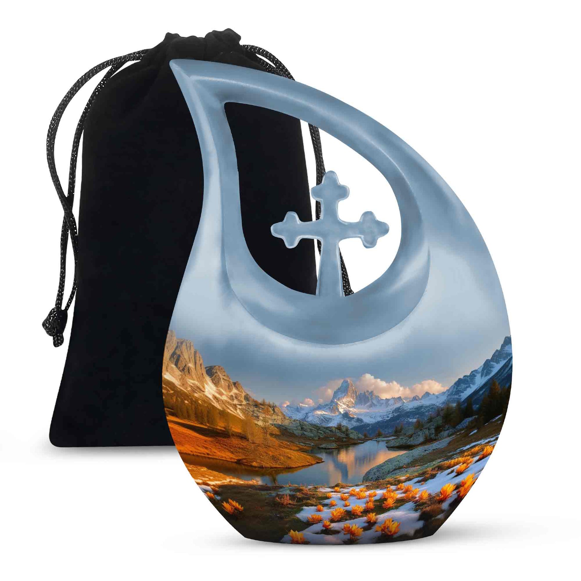 Nature Theme Large Urn 10 Inch