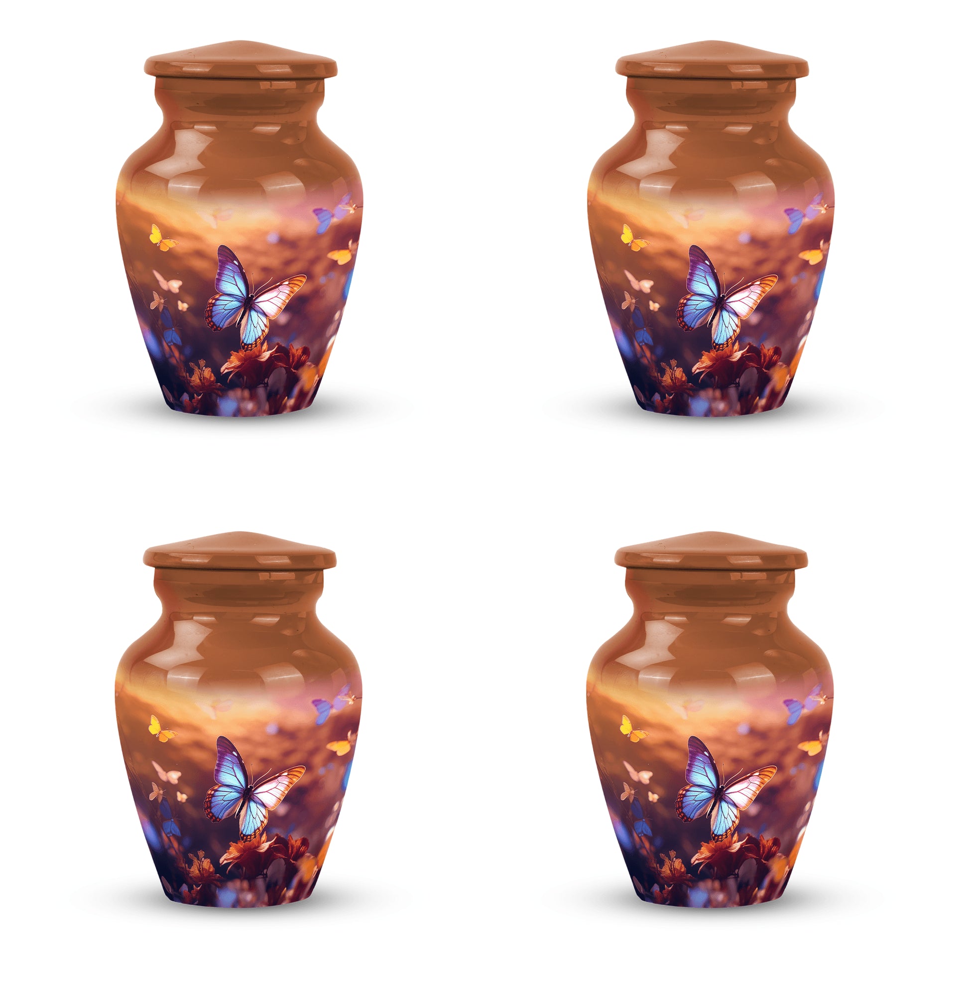 Blue Butterlies- Butterfly Urn Teardrop Cremation Urn