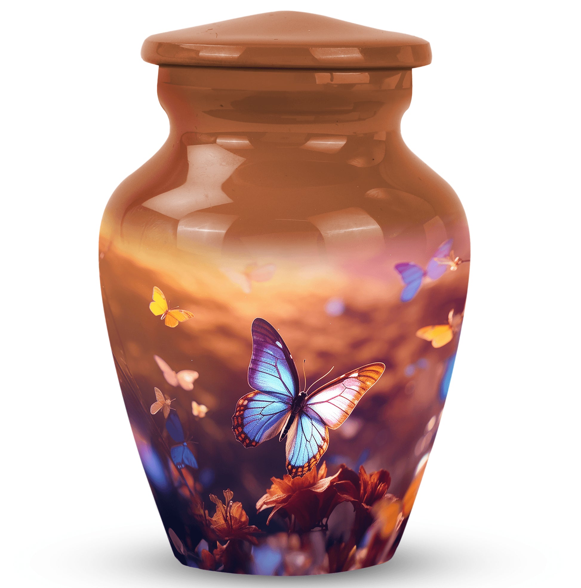 Blue Butterlies- Butterfly Urn Teardrop Cremation Urn