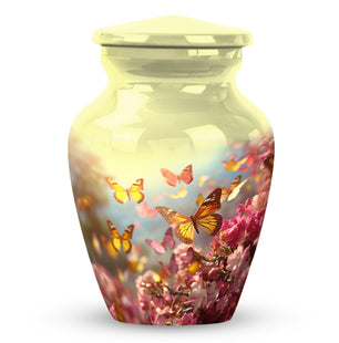 Colorful Butterflies Meadow- Butterfly Urn Teardrop Cremation Urn