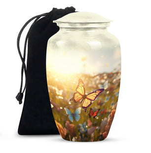 Butterflies Fly- Butterfly Urn Teardrop Cremation Urn For Ashes