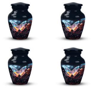 Magical Glowing Butterfly Fantasy Teardrop Cremation Urn For Ashes