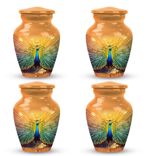 Glorious Peacock - Peacock Urn Teardrop Cremation Urn