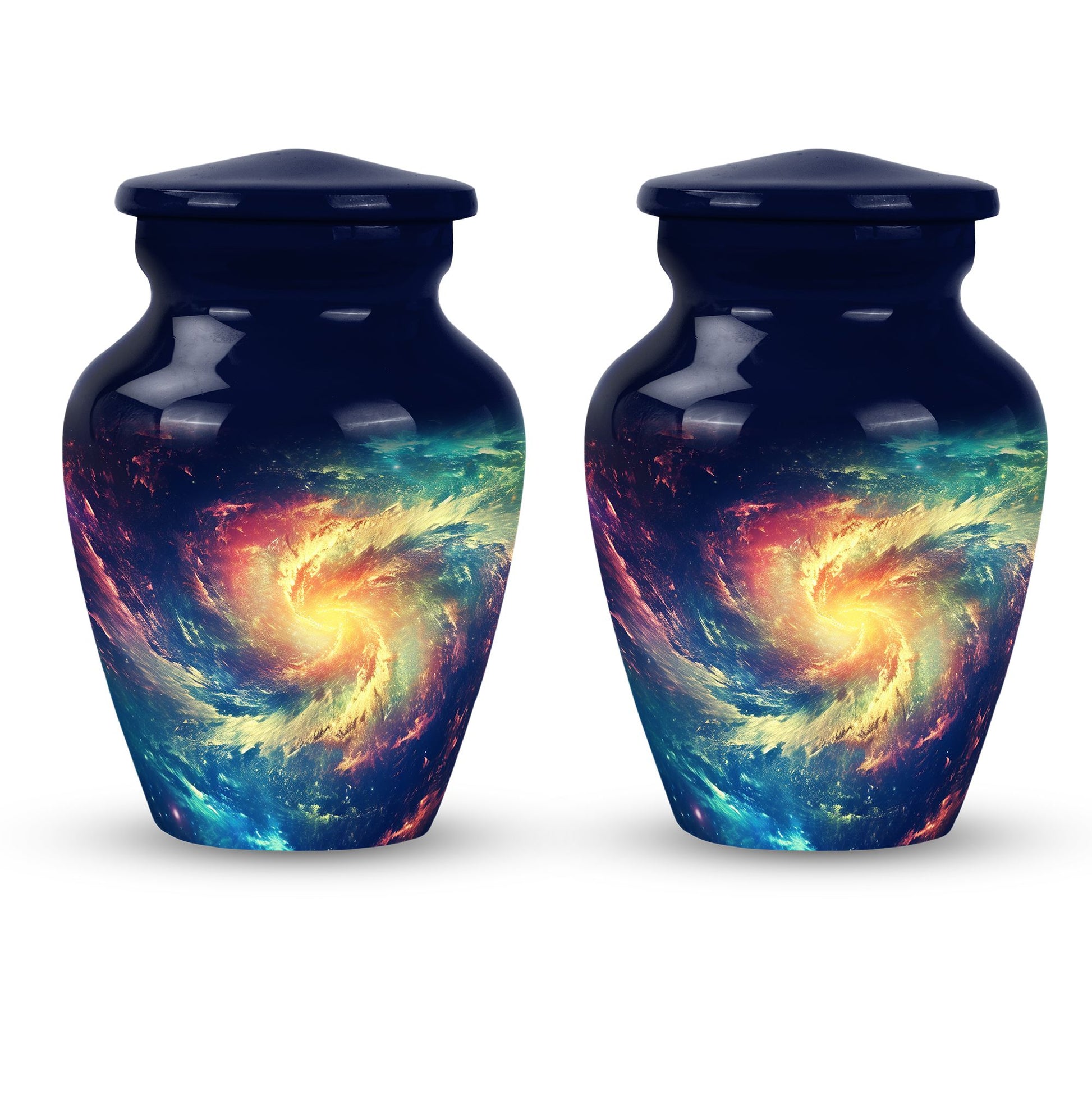 The Cosmic Dance - Galaxy Urn Large Teardrop, Heart Urn For Ashes