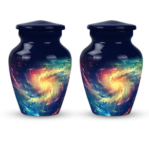 The Cosmic Dance - Galaxy Urn Large Teardrop, Heart Urn For Ashes