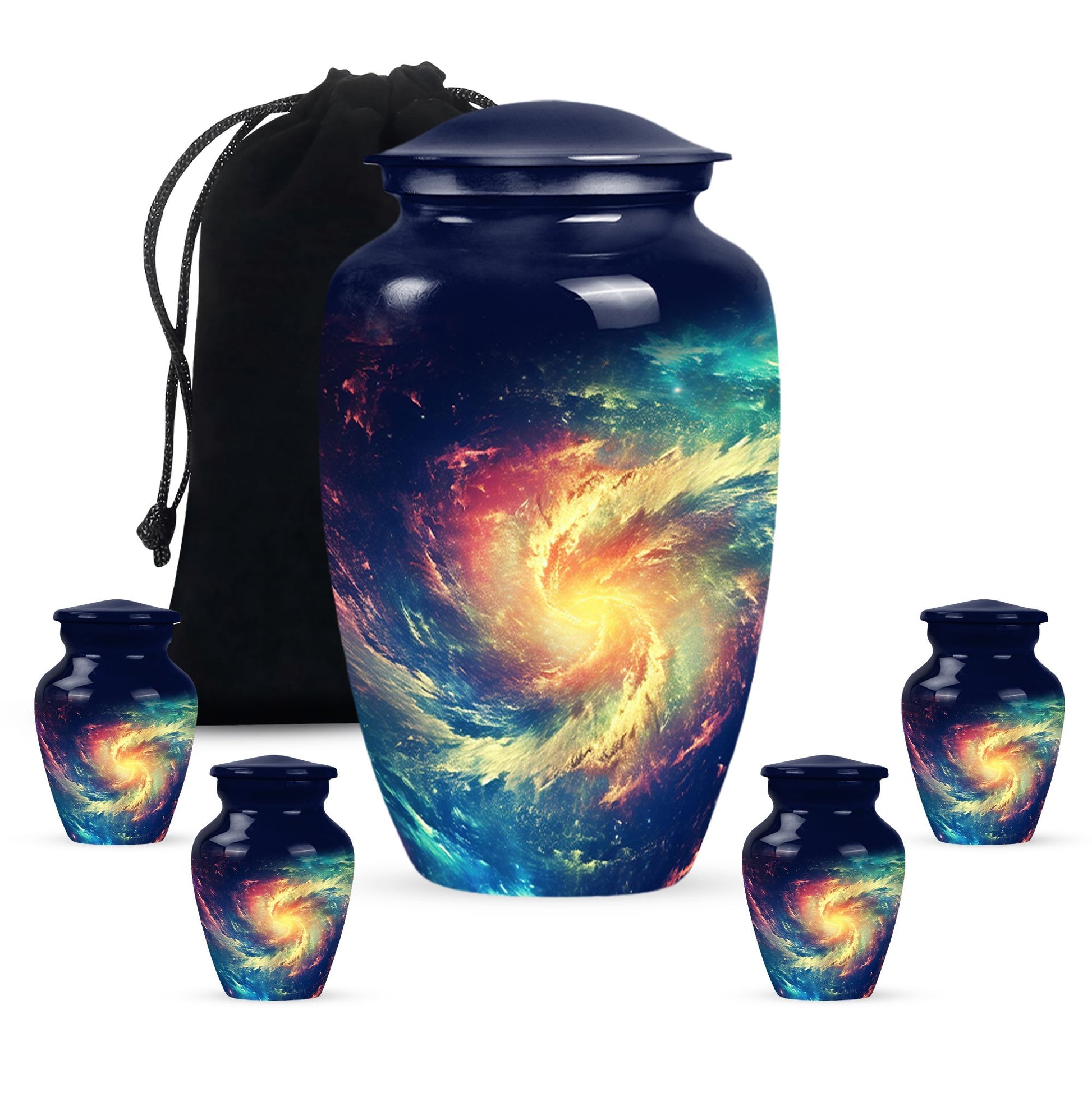 The Cosmic Dance - Galaxy Urn Large Teardrop, Heart Urn For Ashes