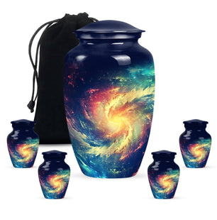 The Cosmic Dance - Galaxy Urn Large Teardrop, Heart Urn For Ashes
