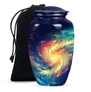 The Cosmic Dance - Galaxy Urn Large Teardrop, Heart Urn For Ashes