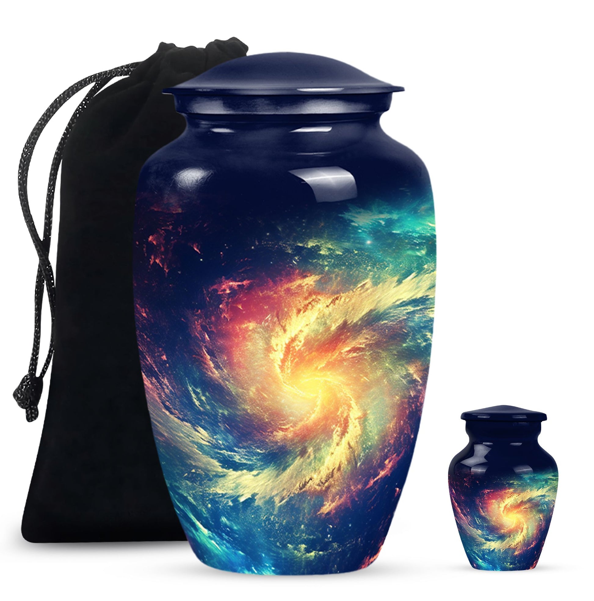 The Cosmic Dance - Galaxy Urn Large Teardrop, Heart Urn For Ashes