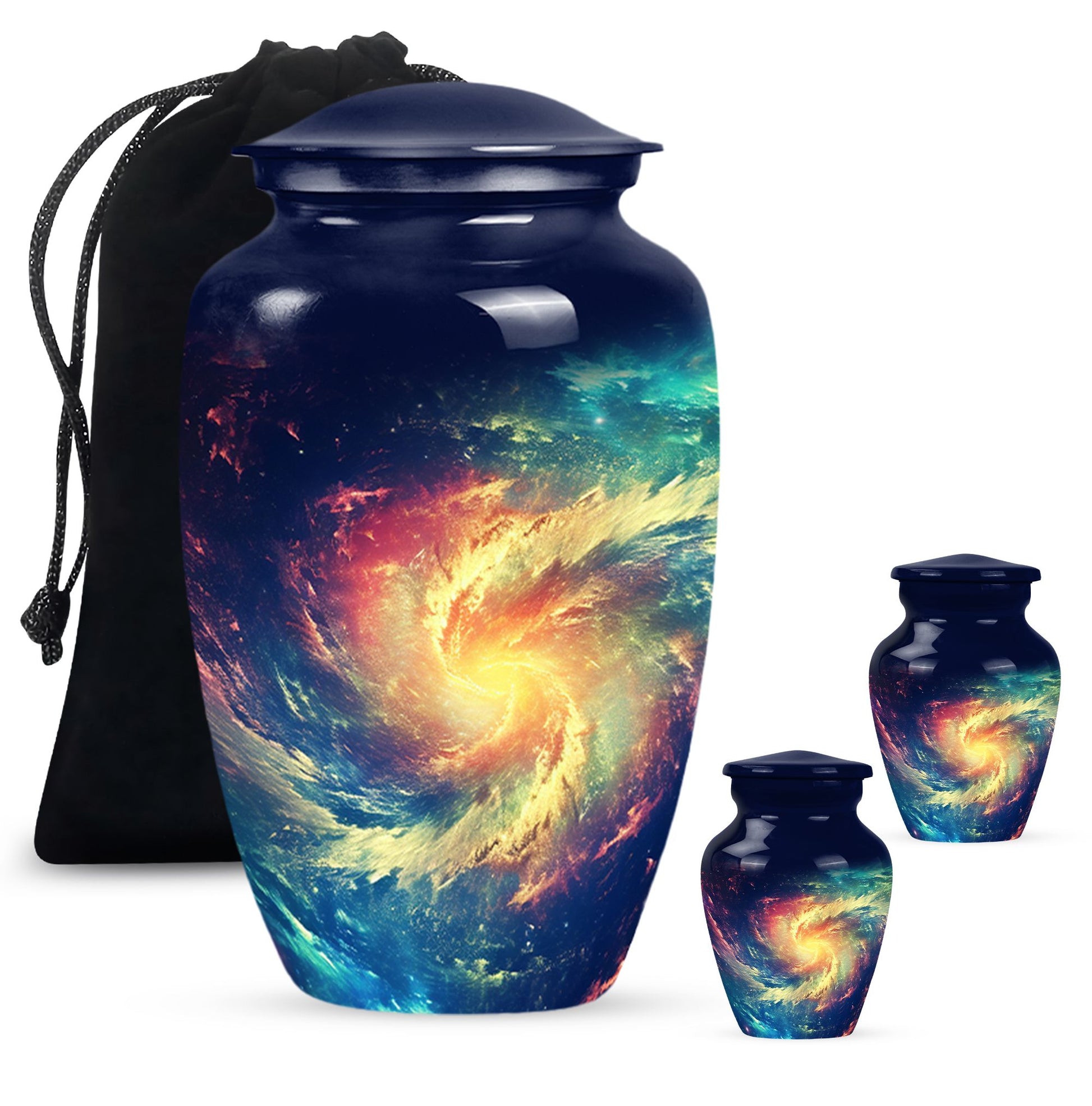 The Cosmic Dance - Galaxy Urn Large Teardrop, Heart Urn For Ashes
