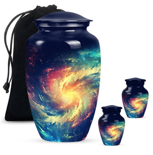 The Cosmic Dance - Galaxy Urn Large Teardrop, Heart Urn For Ashes
