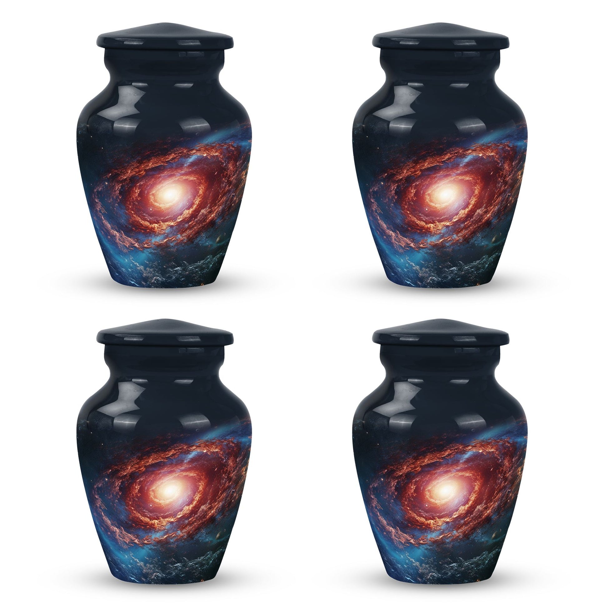 Stars In The Galactic Nexus - Galaxy Urn Teardrop, Heart Cremation Urn