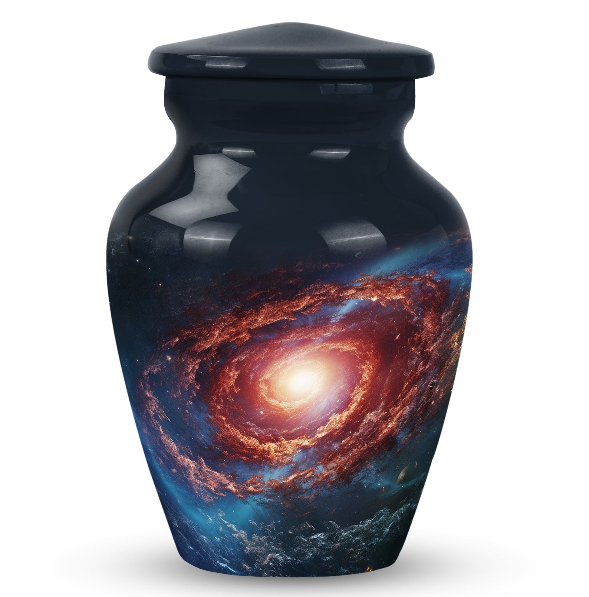 Stars In The Galactic Nexus - Galaxy Urn Teardrop, Heart Cremation Urn