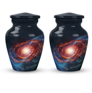 Stars In The Galactic Nexus - Galaxy Urn Teardrop, Heart Cremation Urn
