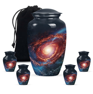 Stars In The Galactic Nexus - Galaxy Urn Teardrop, Heart Cremation Urn