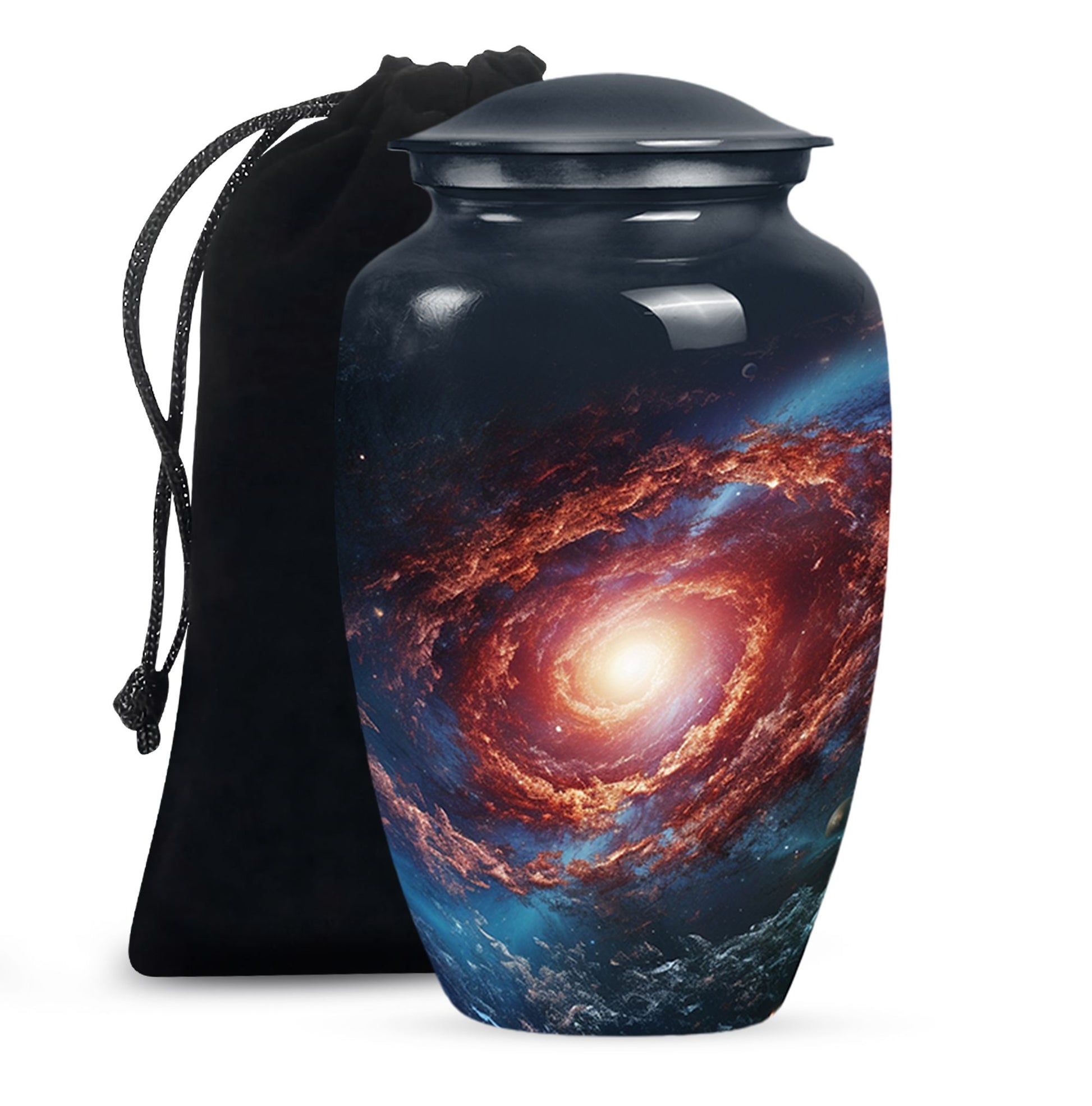 Stars In The Galactic Nexus - Galaxy Urn Teardrop, Heart Cremation Urn