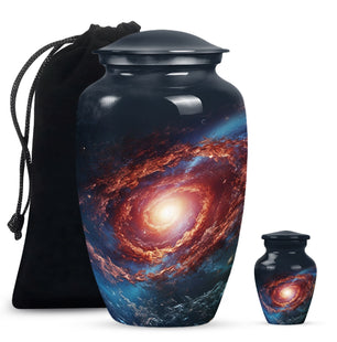 Stars In The Galactic Nexus - Galaxy Urn Teardrop, Heart Cremation Urn