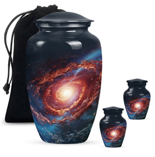 Stars In The Galactic Nexus - Galaxy Urn Teardrop, Heart Cremation Urn