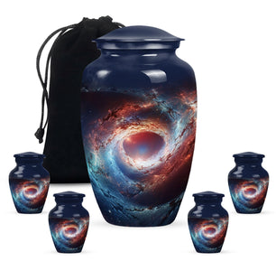 The Cosmic Dance Of Galaxies - Galaxy Urn Teardrop, Heart Shape Urn
