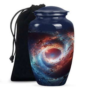 The Cosmic Dance Of Galaxies - Galaxy Urn Teardrop, Heart Shape Urn